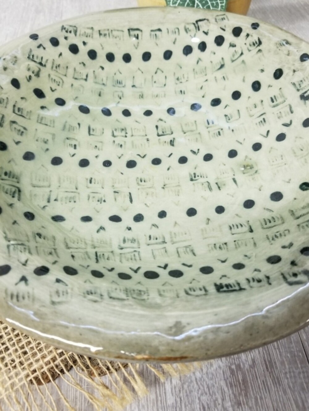 Unique Artisan Made Stoneware Decor Bowl
